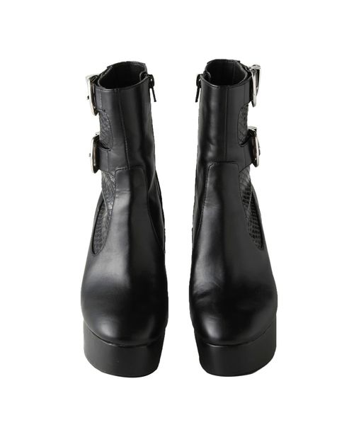 EVRIS（エヴリス）の「ダブルバックルブーツ（ブーツ・レディース・ブラック/ブラウン・SMALL/MEDIUM/LARGE）」の15枚目の写真