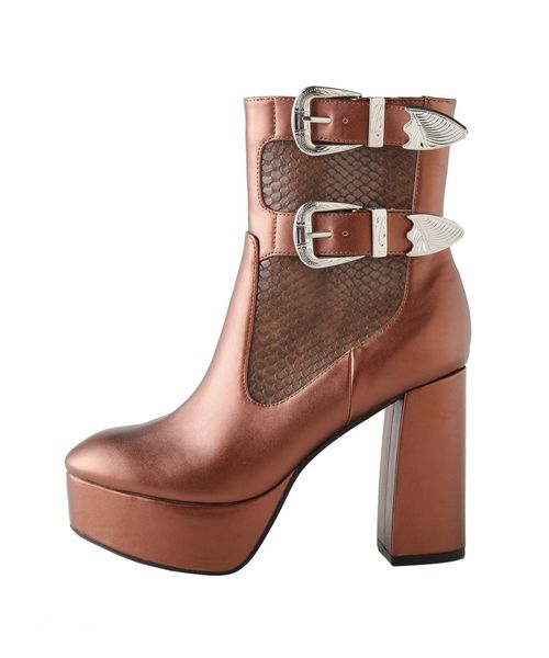 EVRIS（エヴリス）の「ダブルバックルブーツ（ブーツ・レディース・ブラック/ブラウン・SMALL/MEDIUM/LARGE）」の4枚目の写真