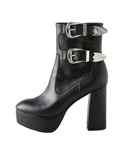 EVRIS（エヴリス）の「ダブルバックルブーツ（ブーツ・レディース・ブラック/ブラウン・SMALL/MEDIUM/LARGE）」の7枚目の写真