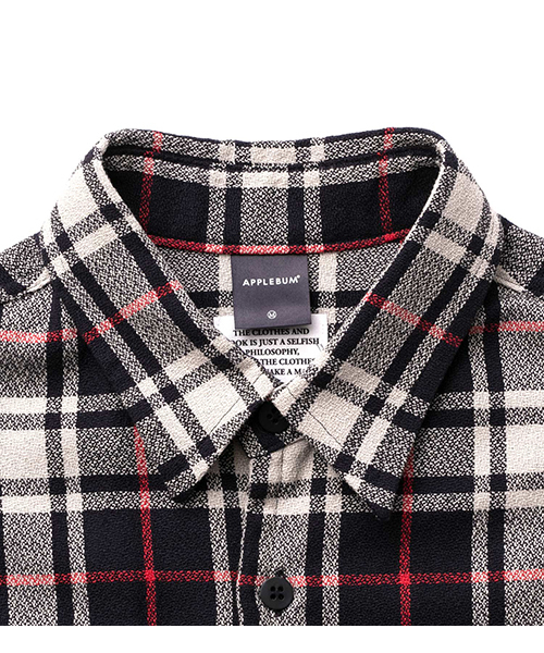 APPLEBUM（アップルバム）の「British Check Nel Shirt（シャツ/ブラウス・メンズ・ネイビー/レッド・M/L/XL）」の11枚目の写真