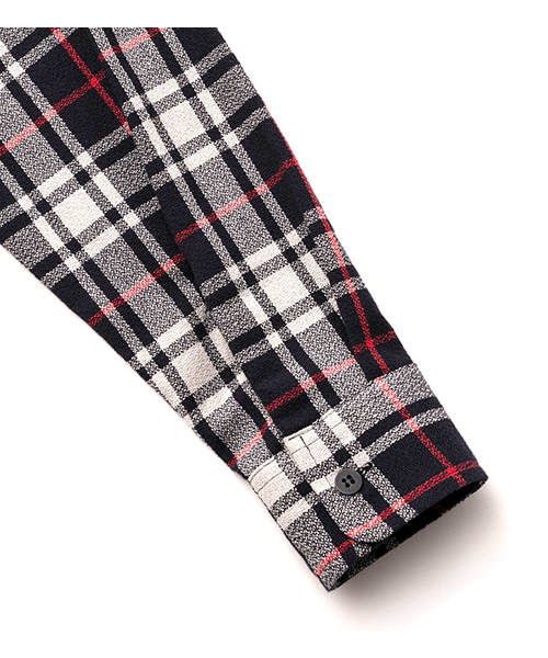 APPLEBUM（アップルバム）の「British Check Nel Shirt（シャツ/ブラウス・メンズ・ネイビー/レッド・M/L/XL）」の8枚目の写真