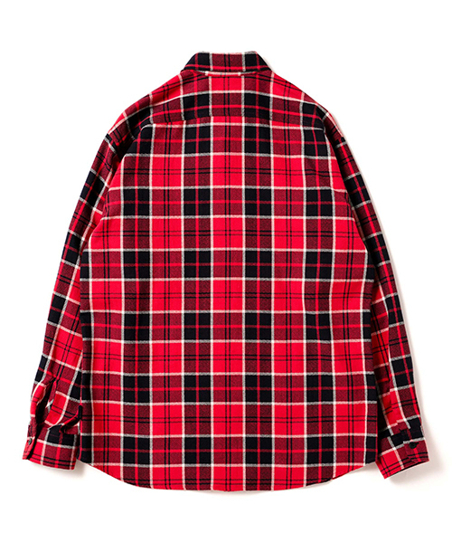 APPLEBUM（アップルバム）の「British Check Nel Shirt（シャツ/ブラウス・メンズ・ネイビー/レッド・M/L/XL）」の5枚目の写真