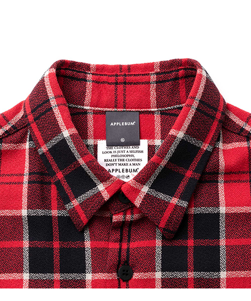 APPLEBUM（アップルバム）の「British Check Nel Shirt（シャツ/ブラウス・メンズ・ネイビー/レッド・M/L/XL）」の7枚目の写真