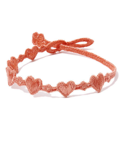 Dip Drops（Dip Drops）の「ハートカラーブレスレット（ブレスレット・レディース・ブラック系/レッド系/ピンク系/ブルー系・F）」の3枚目の写真