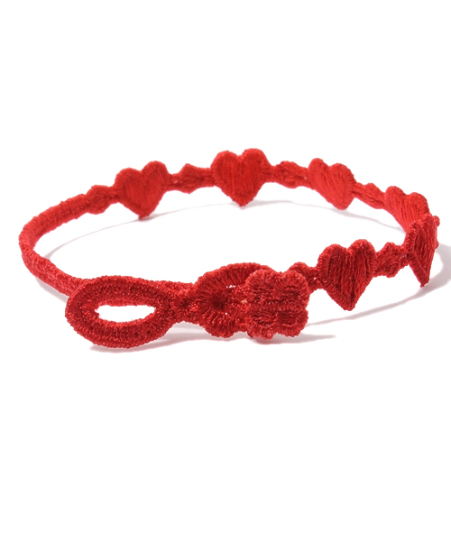 Dip Drops（Dip Drops）の「ハートカラーブレスレット（ブレスレット・レディース・ブラック系/レッド系/ピンク系/ブルー系・F）」の6枚目の写真