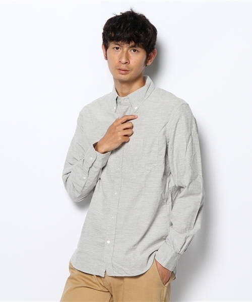 EDIFICE（エディフィス）の「◇【MENS JOKER12月号掲載】コーデュロイボタンダウンシャツ（シャツ/ブラウス・メンズ・グレー/ネイビー/ホワイト/オレンジ/グリーン/ブルー/マスタード/ボルドー・MEDIUM/LARGE/SMALL）」の3枚目の写真