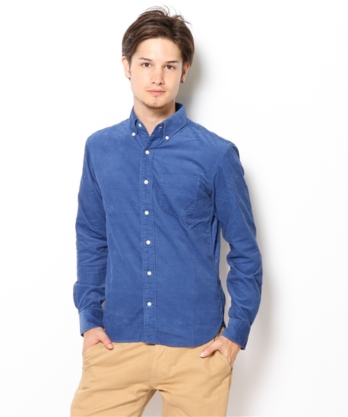 EDIFICE（エディフィス）の「◇【MENS JOKER12月号掲載】コーデュロイボタンダウンシャツ（シャツ/ブラウス・メンズ・グレー/ネイビー/ホワイト/オレンジ/グリーン/ブルー/マスタード/ボルドー・MEDIUM/LARGE/SMALL）」の5枚目の写真