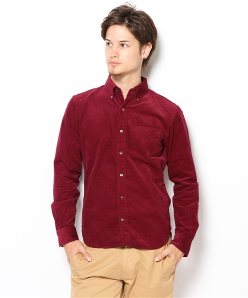 EDIFICE（エディフィス）の「◇【MENS JOKER12月号掲載】コーデュロイボタンダウンシャツ（シャツ/ブラウス・メンズ・グレー/ネイビー/ホワイト/オレンジ/グリーン/ブルー/マスタード/ボルドー・MEDIUM/LARGE/SMALL）」の7枚目の写真