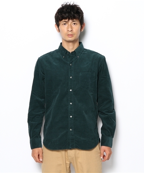 EDIFICE（エディフィス）の「◇【MENS JOKER12月号掲載】コーデュロイボタンダウンシャツ（シャツ/ブラウス・メンズ・グレー/ネイビー/ホワイト/オレンジ/グリーン/ブルー/マスタード/ボルドー・MEDIUM/LARGE/SMALL）」の9枚目の写真
