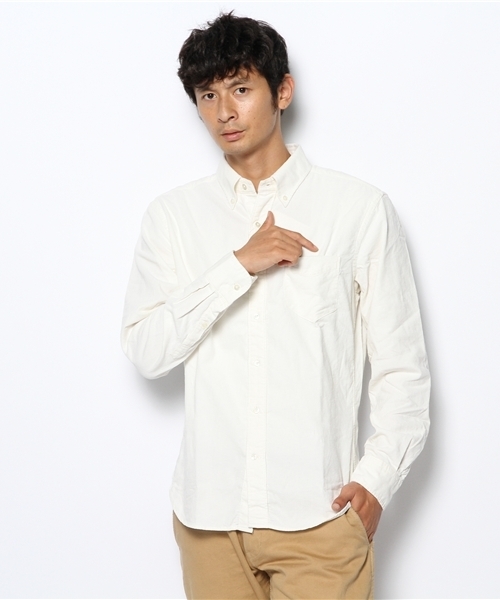 EDIFICE（エディフィス）の「◇【MENS JOKER12月号掲載】コーデュロイボタンダウンシャツ（シャツ/ブラウス・メンズ・グレー/ネイビー/ホワイト/オレンジ/グリーン/ブルー/マスタード/ボルドー・MEDIUM/LARGE/SMALL）」の16枚目の写真