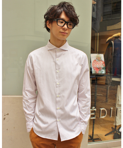 EDIFICE（エディフィス）の「◇【MENS JOKER12月号掲載】コーデュロイボタンダウンシャツ（シャツ/ブラウス・メンズ・グレー/ネイビー/ホワイト/オレンジ/グリーン/ブルー/マスタード/ボルドー・MEDIUM/LARGE/SMALL）」の17枚目の写真