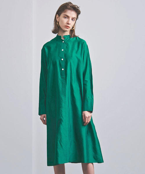 極美品☆ユナイテッドアローズ スタンドカラーシャツワンピース UNITED ARROWS（ユナイテッドアローズ）の「＜CINOH（チノ）＞スタンド
