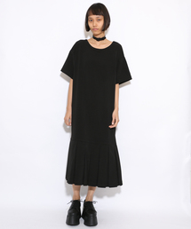 i | ボックスプリーツ半袖ワンピース(ワンピース)