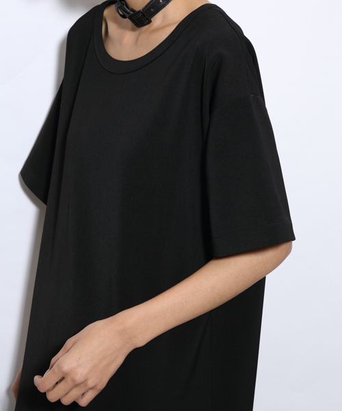 i（アイ）の「ボックスプリーツ半袖ワンピース（ワンピース・レディース・ホワイト/ブラック・ﾌﾘ-）」の4枚目の写真