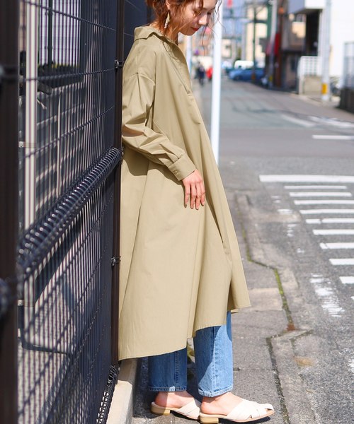 reca(レカ)の「テントワンピース(シャツワンピース・レディース・ベージュ/オフホワイト/カーキ・M)」の22枚目の写真