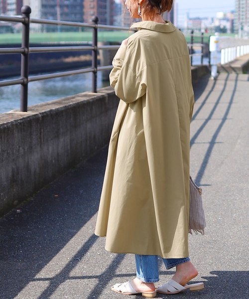reca(レカ)の「テントワンピース(シャツワンピース・レディース・ベージュ/オフホワイト/カーキ・M)」の19枚目の写真