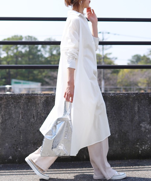 reca(レカ)の「テントワンピース(シャツワンピース・レディース・ベージュ/オフホワイト/カーキ・M)」の18枚目の写真