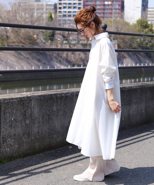 reca(レカ)の「テントワンピース(シャツワンピース・レディース・ベージュ/オフホワイト/カーキ・M)」の17枚目の写真