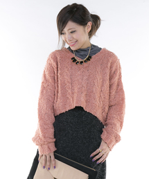 mystic | メランジショートニット(ニット/セーター)