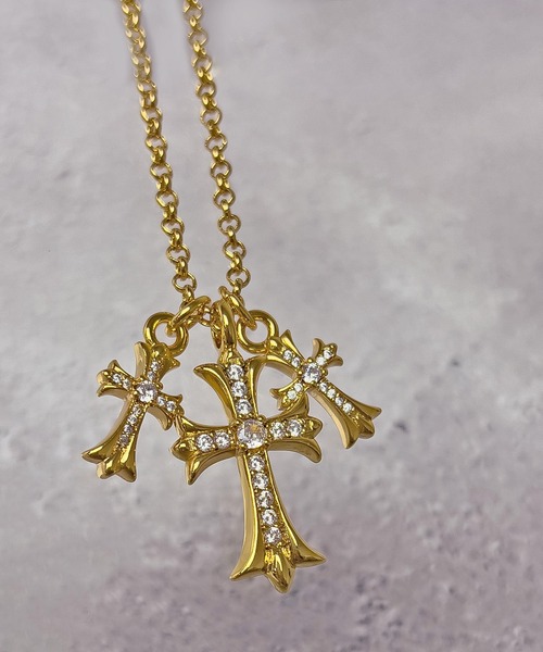 セール】SBG ジルコニアトリプルクロスネックレス（ネックレス）｜SBG