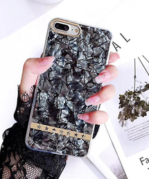 c.u.l（シーユーエル）の「【c.u.l】シェル 大理石風 ゴールド iPhoneカバー ipc337（スマホケース/カバー）」