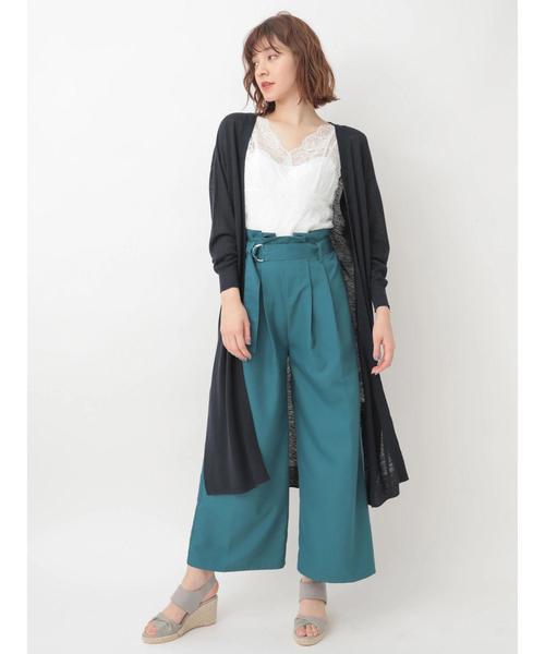 YECCA VECCA（イェッカヴェッカ）の「P.フレンチリネンロングカーディガン ●（カーディガン/ボレロ・レディース・ライトベージュ/ブラウン/ネイビー・FREE）」の5枚目の写真