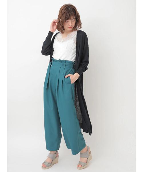 YECCA VECCA（イェッカヴェッカ）の「P.フレンチリネンロングカーディガン ●（カーディガン/ボレロ・レディース・ライトベージュ/ブラウン/ネイビー・FREE）」の7枚目の写真