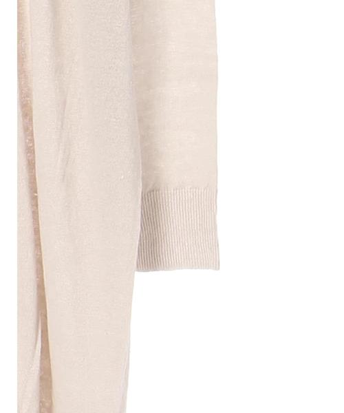 YECCA VECCA（イェッカヴェッカ）の「P.フレンチリネンロングカーディガン ●（カーディガン/ボレロ・レディース・ライトベージュ/ブラウン/ネイビー・FREE）」の15枚目の写真