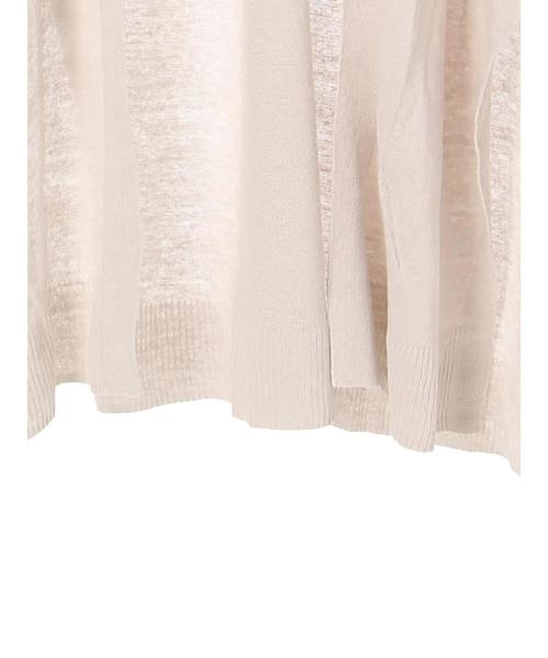 YECCA VECCA（イェッカヴェッカ）の「P.フレンチリネンロングカーディガン ●（カーディガン/ボレロ・レディース・ライトベージュ/ブラウン/ネイビー・FREE）」の16枚目の写真