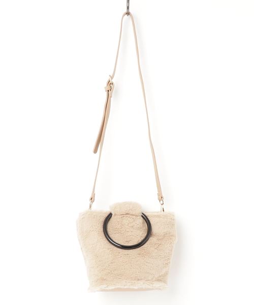 BarcosBlue（バルコスブルー）の「【BarcosBlue】 リングハンドルマシュマロハンドバッグ（ハンドバッグ・レディース・グレー/ベージュ/ピンク・ONE SIZE）」の5枚目の写真