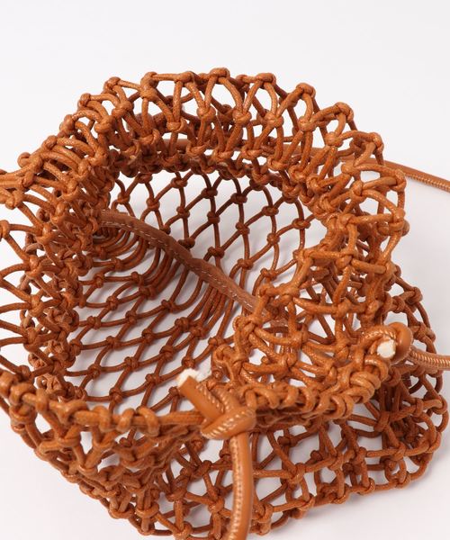 fifth(フィフス)の「ポーチインフィッシュネットスクエアバッグ(ショルダーバッグ・レディース・ブラウン/アイボリー・FREE)」の10枚目の写真