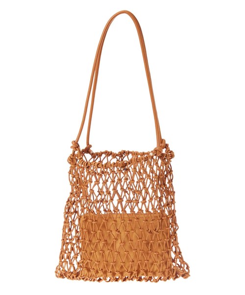 fifth(フィフス)の「ポーチインフィッシュネットスクエアバッグ(ショルダーバッグ・レディース・ブラウン/アイボリー・FREE)」の4枚目の写真