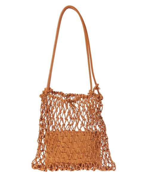 fifth(フィフス)の「ポーチインフィッシュネットスクエアバッグ(ショルダーバッグ・レディース・ブラウン/アイボリー・FREE)」の13枚目の写真