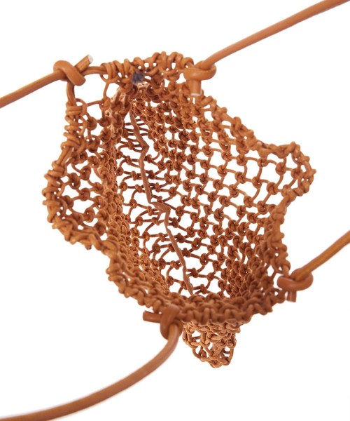 fifth(フィフス)の「ポーチインフィッシュネットスクエアバッグ(ショルダーバッグ・レディース・ブラウン/アイボリー・FREE)」の6枚目の写真