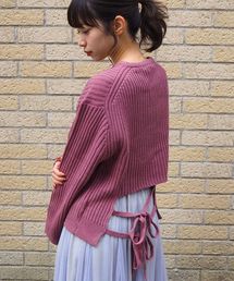 【ZOZO限定アイテム】バックリボンニットプルオーバー