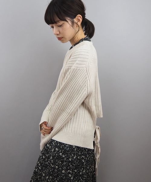tiptop(ティップトップ)の「【ZOZO限定アイテム】バックリボンニットプルオーバー(ニット/セーター・レディース・ベージュ/アイボリー/スモークピンク/ブラウン・FREE)」の12枚目の写真