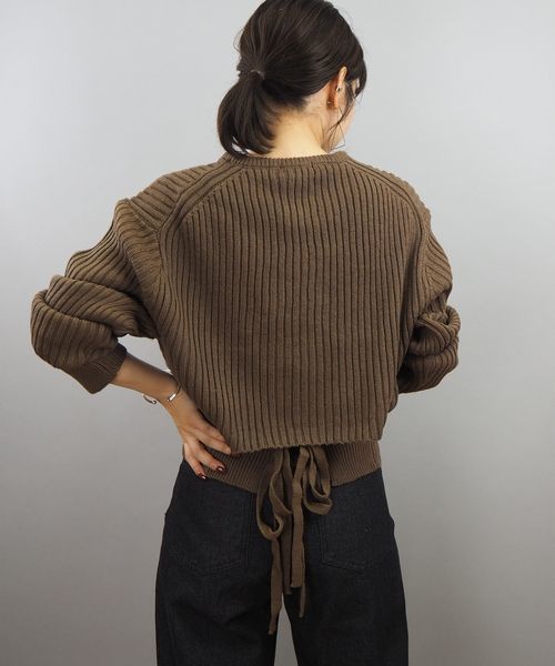tiptop(ティップトップ)の「【ZOZO限定アイテム】バックリボンニットプルオーバー(ニット/セーター・レディース・ベージュ/アイボリー/スモークピンク/ブラウン・FREE)」の15枚目の写真
