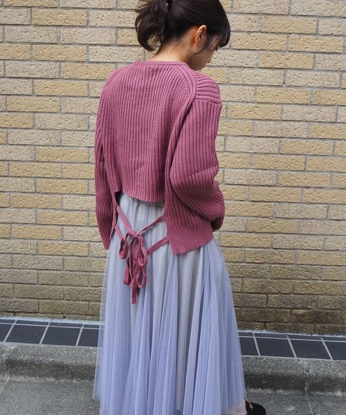 tiptop(ティップトップ)の「【ZOZO限定アイテム】バックリボンニットプルオーバー(ニット/セーター・レディース・ベージュ/アイボリー/スモークピンク/ブラウン・FREE)」の10枚目の写真
