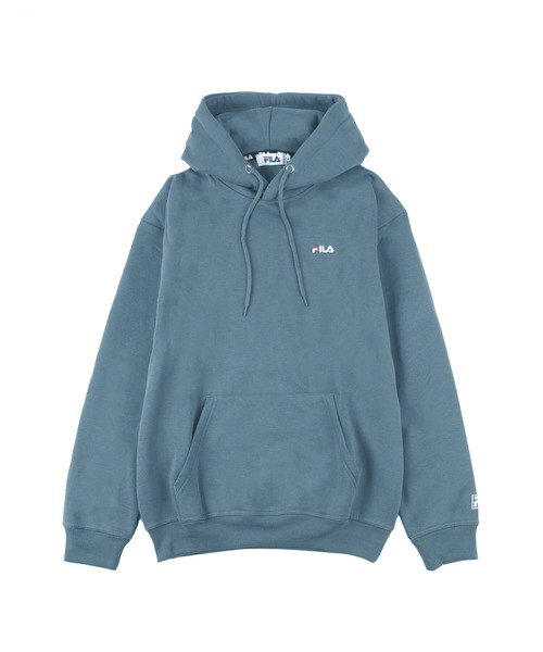 FILA（フィラ）の「【FILA/フィラ】ワンポイント ロゴ刺繍 裏起毛 スウェット プルパーカー フ―ディ（パーカー・レディース・ホワイト/ブラック/ネイビー/杢グレー/グレー系その他/グリーン系その他/セージグリーン/ブルーグレー/アッシュグレー・M/L/LL/3L）」の4枚目の写真