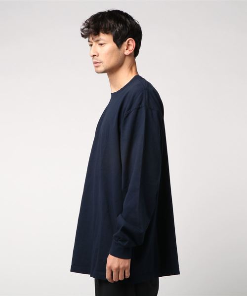 LOS ANGELES APPAREL(ロサンゼルスアパレル)の「【LA APPAREL】USAコットン無地 クルーネック長袖Tシャツ ロンT(Tシャツ/カットソー・メンズ・ネイビー/ホワイト/ブラック・M/L/2XL/XL/S)」の5枚目の写真
