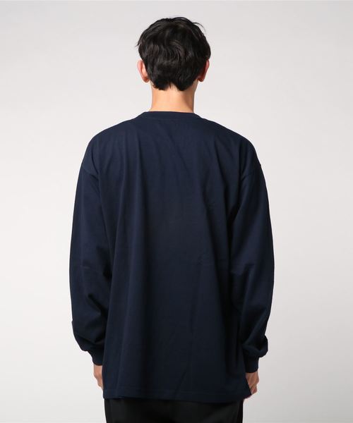 LOS ANGELES APPAREL(ロサンゼルスアパレル)の「【LA APPAREL】USAコットン無地 クルーネック長袖Tシャツ ロンT(Tシャツ/カットソー・メンズ・ネイビー/ホワイト/ブラック・M/L/2XL/XL/S)」の4枚目の写真