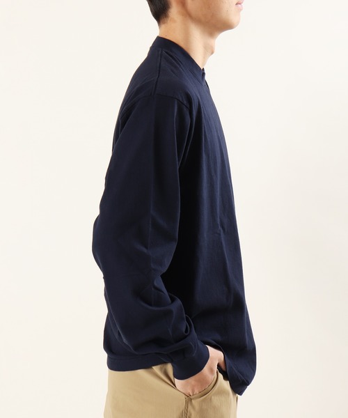 LOS ANGELES APPAREL(ロサンゼルスアパレル)の「【LA APPAREL】USAコットン無地 クルーネック長袖Tシャツ ロンT(Tシャツ/カットソー・メンズ・ネイビー/ホワイト/ブラック・M/L/2XL/XL/S)」の7枚目の写真