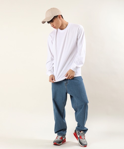 LOS ANGELES APPAREL(ロサンゼルスアパレル)の「【LA APPAREL】USAコットン無地 クルーネック長袖Tシャツ ロンT(Tシャツ/カットソー・メンズ・ネイビー/ホワイト/ブラック・M/L/2XL/XL/S)」の16枚目の写真