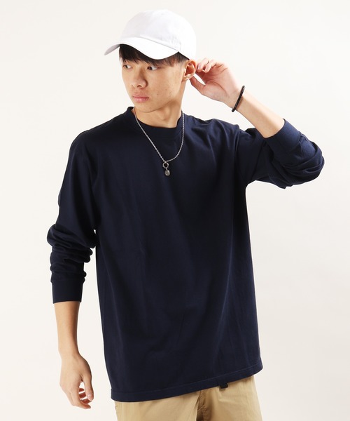 LOS ANGELES APPAREL(ロサンゼルスアパレル)の「【LA APPAREL】USAコットン無地 クルーネック長袖Tシャツ ロンT(Tシャツ/カットソー・メンズ・ネイビー/ホワイト/ブラック・M/L/2XL/XL/S)」の11枚目の写真