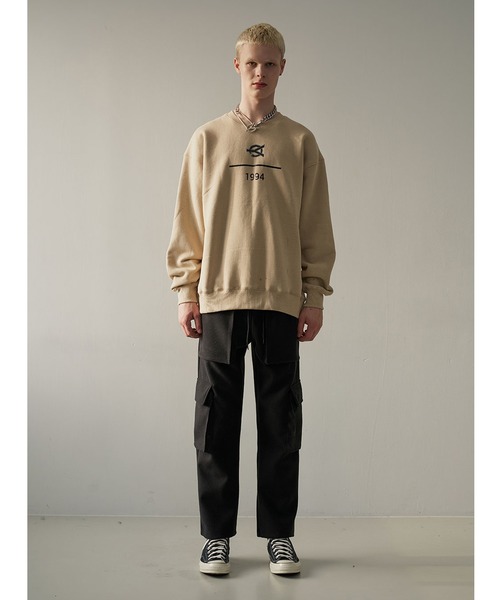 OY（オーワイ）の「ロゴナンバートレーナーMTM/スウェット（スウェット・メンズ・ブラック/ホワイト/グレー/ベージュ/ダークブルー・1/2）」の15枚目の写真