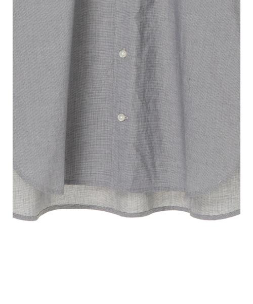 CRAFT STANDARD BOUTIQUE(クラフトスタンダードブティック)の「【2020SS】STAND COLLAR SHIRT/スタンドカラーベーシックとろみシャツ●*(シャツ/ブラウス・メンズ・チャコールグレー/ハウンドトゥース/ネイビー/グレー/アイボリー/ホワイト系その他7/チェック/ブルー系その他4・M/L/LL)」の16枚目の写真
