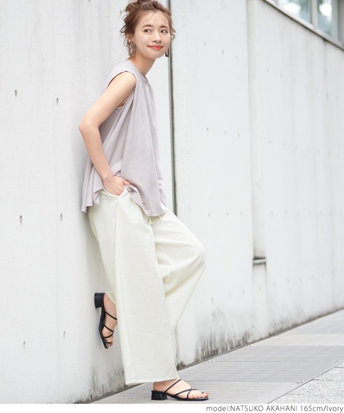 coca(coca)(コカ)の「リネン風イージーパンツ(その他パンツ・レディース・ベージュ/アイボリー・ONE SIZE)」の12枚目の写真