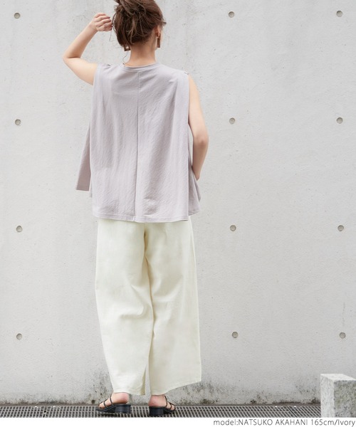 coca(coca)(コカ)の「リネン風イージーパンツ(その他パンツ・レディース・ベージュ/アイボリー・ONE SIZE)」の10枚目の写真