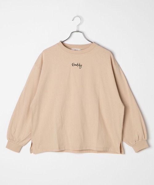 WEGO（ウィゴー）の「WEGO/ボリュームスリーブ刺繍ロゴビッグシルエットロンT（Tシャツ/カットソー・レディース・ベージュ/ライトパープル/ホワイト・FREE）」の16枚目の写真