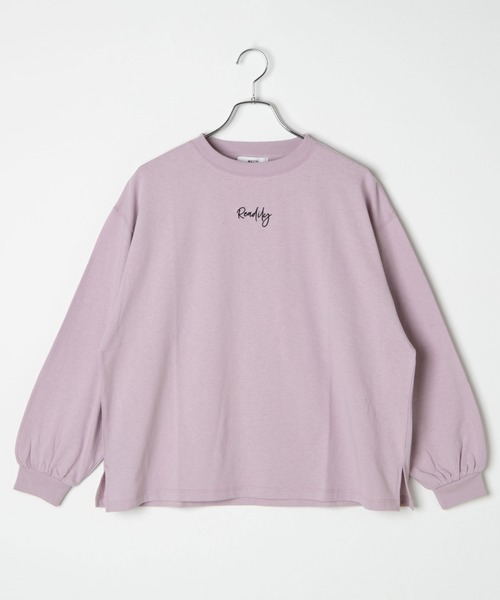 WEGO（ウィゴー）の「WEGO/ボリュームスリーブ刺繍ロゴビッグシルエットロンT（Tシャツ/カットソー・レディース・ベージュ/ライトパープル/ホワイト・FREE）」の17枚目の写真